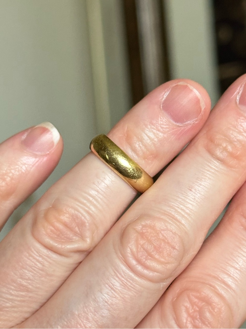 Antique 18k Solid Gold Heavy 5mm Pinky Ring Size 3 Weighs 5.5 Grams - Picture 2 of 14